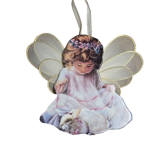 Bradford Editions Heavens Little Angels Ornament LOVING KINDNESS Ceramic - Picture 2 of 6